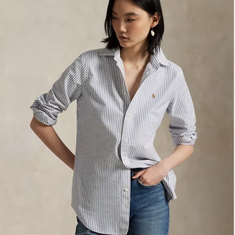 COPY - Polo by Ralph Lauren Blue and White Striped Dress Shirt